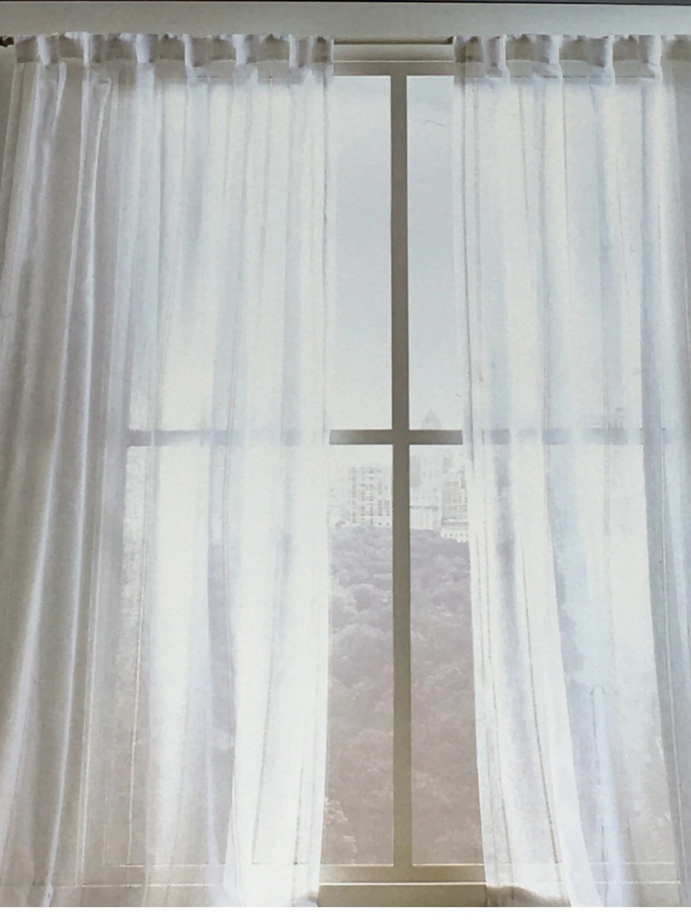 Ralph Lauren Sheer White Curtain Panels Set of 4